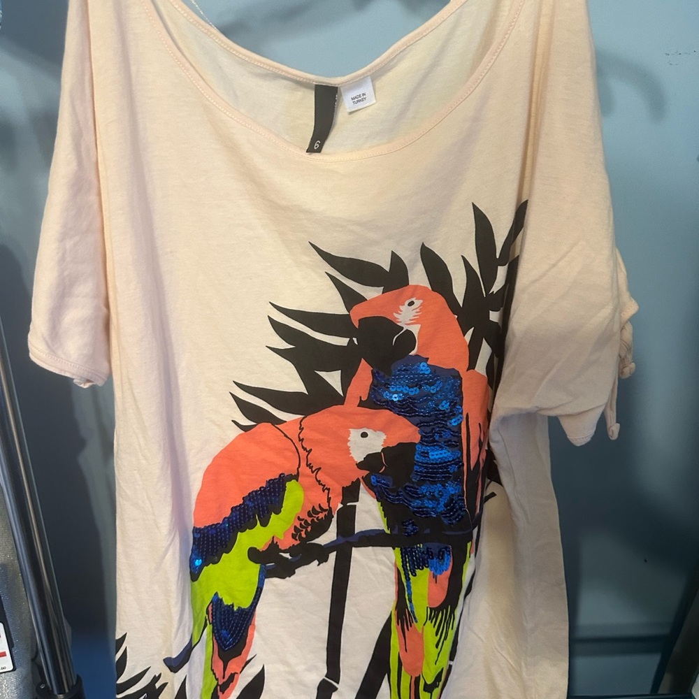 H&M Macaw Sequin Top